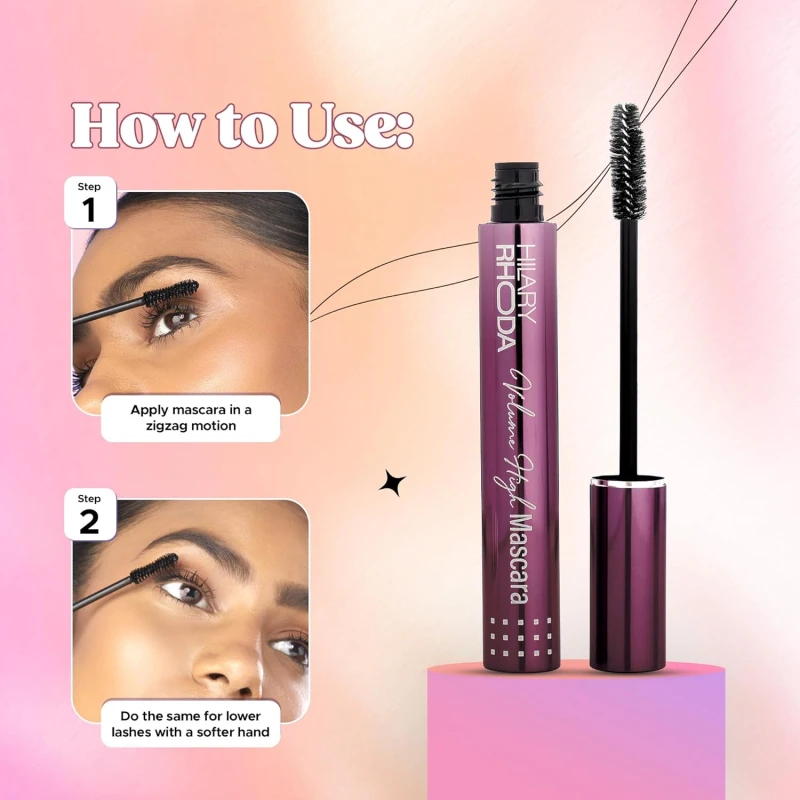 Hilary Rhoda Volume High Mascara Black | Smudge-free & Water-resistant | Volumising & Lash-Lift Effect | Long Lasting | 7.5ml - Thumbnail 4